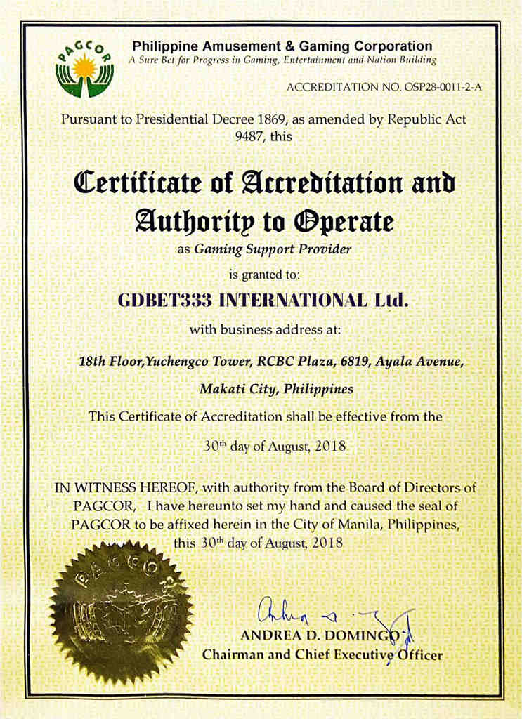 Online Gaming License